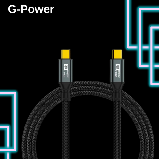 G-Power GP-C36 USB-C to USB-C Cable | 100W Fast Charging, 1M, Data Transfer - Black