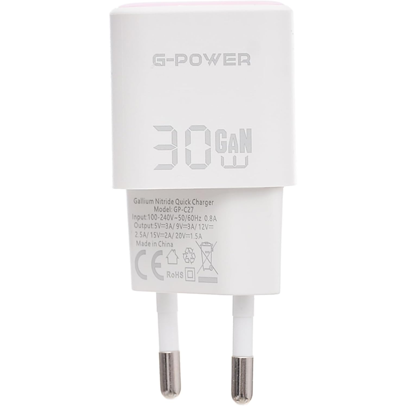 G-Power GP-C27 30W USB-C Qualcomm Quick Charger - Pink