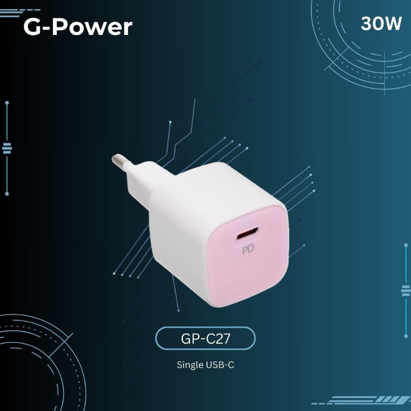 G-Power GP-C27 30W USB-C Qualcomm Quick Charger - Pink