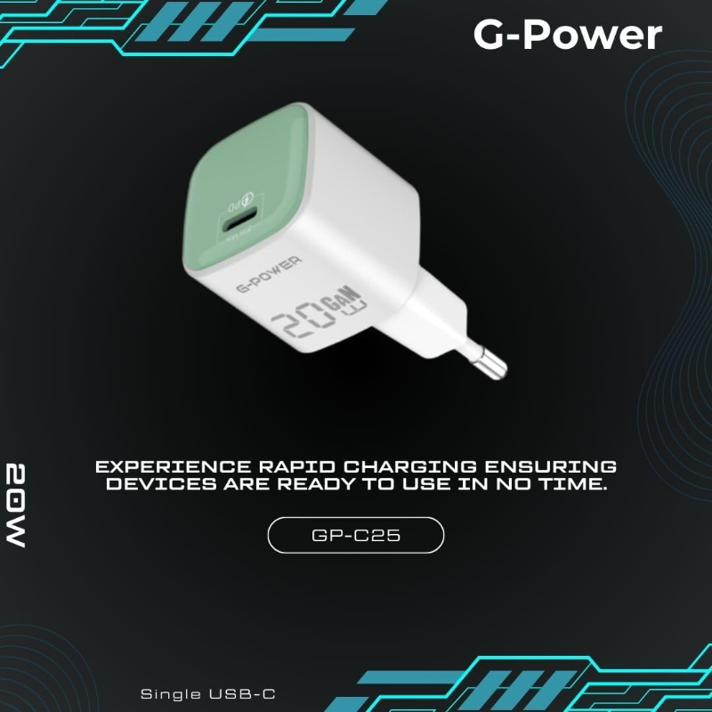 G-Power GP-C25 20W Single USB-C - Green