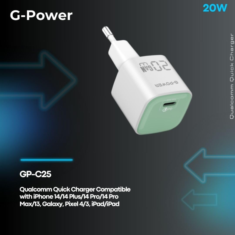 G-Power GP-C25 20W Single USB-C - Green
