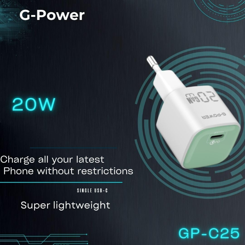 G-Power GP-C25 20W Single USB-C - Green