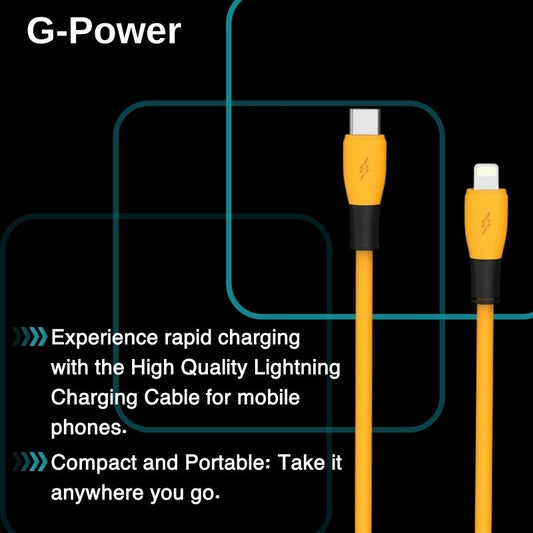 G-Power GP-C33 USB-C to Lightning Cable | 27W Fast Charging, 120CM - Yellow
