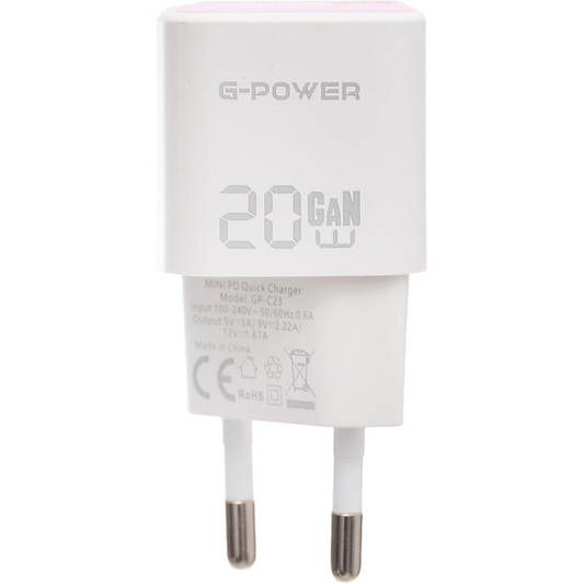 G-Power GP-C23 20W Single USB-C - Pink