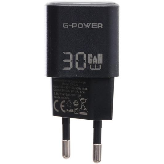 G-Power GP-C26 30W USB-C Qualcomm Quick Charger - Black