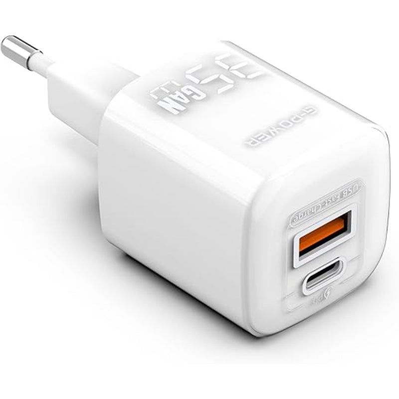 G-Power GP-C20 35W Dual USB Charger | USB-A & USB-C, Quick Charge 3.0 - White