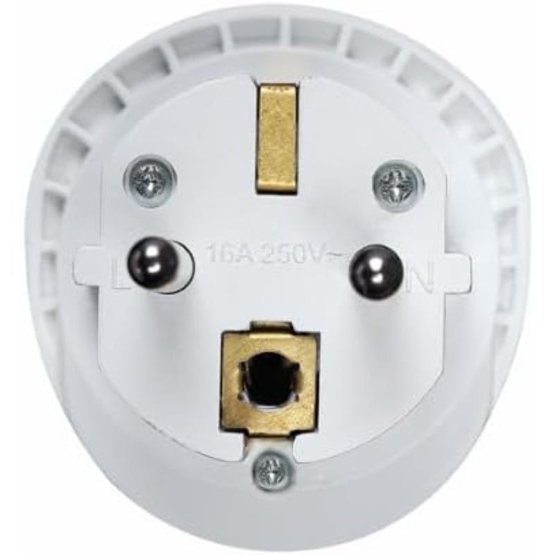 G-Power GP590WH MK Safety Adapter Triple to Dual Switching High Load Compatible With All Electrical Appliances and Chargers 16A 5mm - White