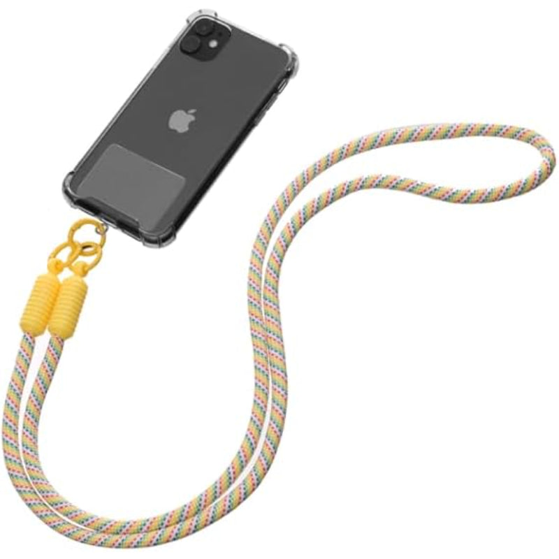 G-Power Soft Nylon Adjustable Detachable Crossbody Cell Phone Lanyard With Secure Metal Clasp Ideal For Hands-Free Outdoor Adventures 60 CM - Yellow