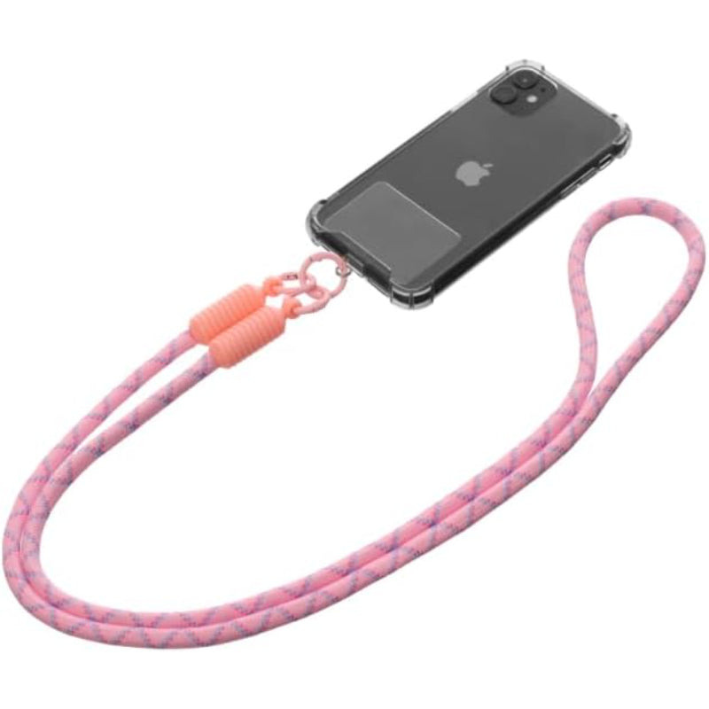 G-Power Soft Nylon Adjustable Detachable Crossbody Cell Phone Lanyard With Secure Metal Clasp Ideal For Hands-Free Outdoor Adventures 60 CM - Pink