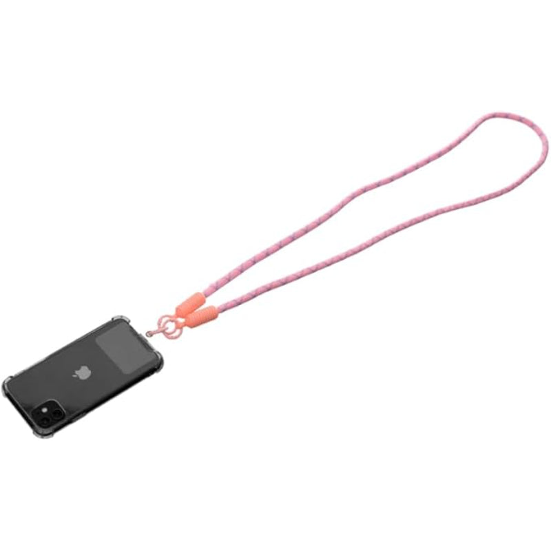 G-Power Soft Nylon Adjustable Detachable Crossbody Cell Phone Lanyard With Secure Metal Clasp Ideal For Hands-Free Outdoor Adventures 60 CM - Pink
