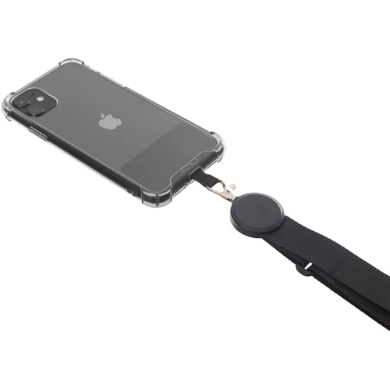 G-Power Soft Fabric Adjustable Detachable Crossbody Cell Phone Lanyard With Secure Metal Clasp Ideal For Hands-Free Outdoor Adventures 60 CM - Black