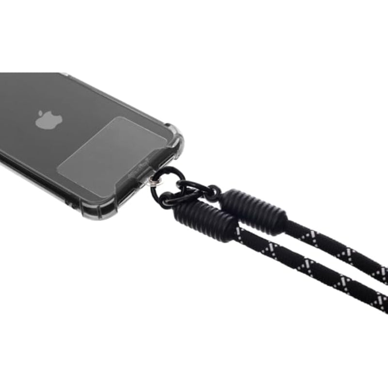 G-Power Soft Nylon Adjustable Detachable Crossbody Cell Phone Lanyard With Secure Metal Clasp Ideal For Hands-Free Outdoor Adventures 60 CM - Black White
