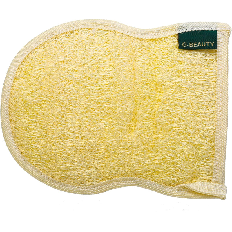 G-Beauty GBY-007 Small Natural Oval Glove Double Face Massage Loofah For Bath Spa and Shower - Beige