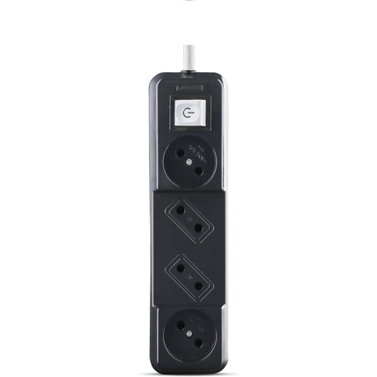 G-Power GP162 Overload Protection Power Strip Containing A Extension Socket And Four EU Ports With 2 Meter PVC Wire 2000 Watt - Black