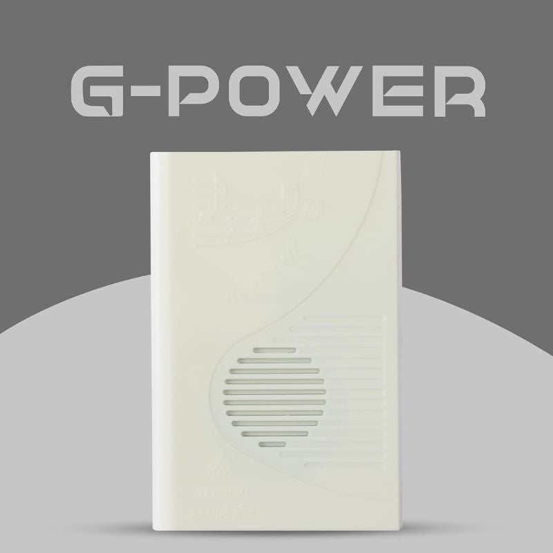 جرس دعاء خارجي G-Power GP136 بصوت وتصميم عصري 109 جرام - أبيض