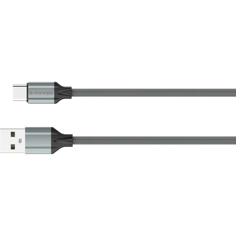 G-Power LS442  Charge And Sync Type C To USB Fast Charging Data Cable With 2.4 A Current And 200 CM Length - Grey