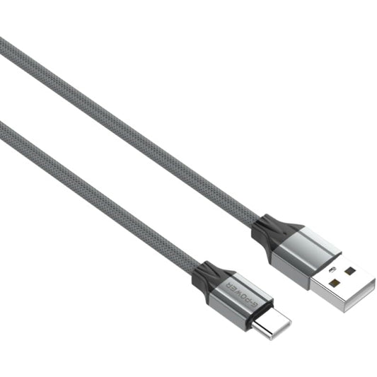 G-Power LS441 Type-C to USB Cable | 2.4A Fast Charging, 100CM Length, Data Sync - Grey