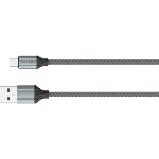 G-Power LS441 Micro to USB Cable | 2.4A Fast Charging, 100CM Length, Data Sync - Grey
