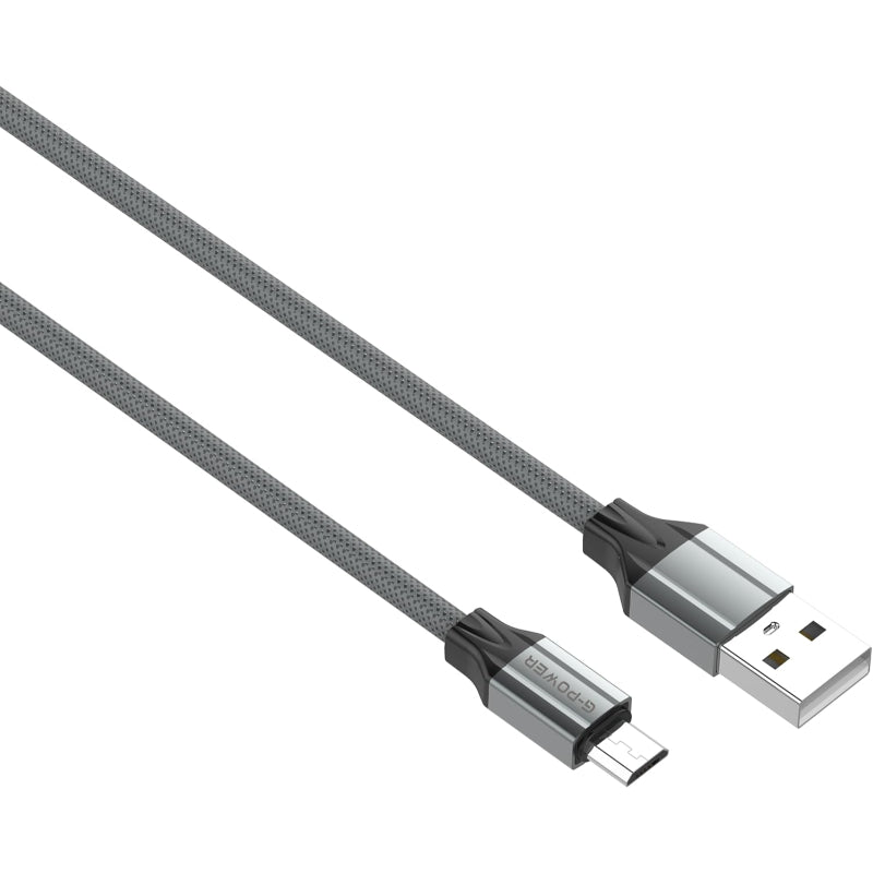 G-Power LS441  Charge And Sync Micro To USB Fast Charging Data Cable With 2.4 A Current And 100 CM Length - Grey