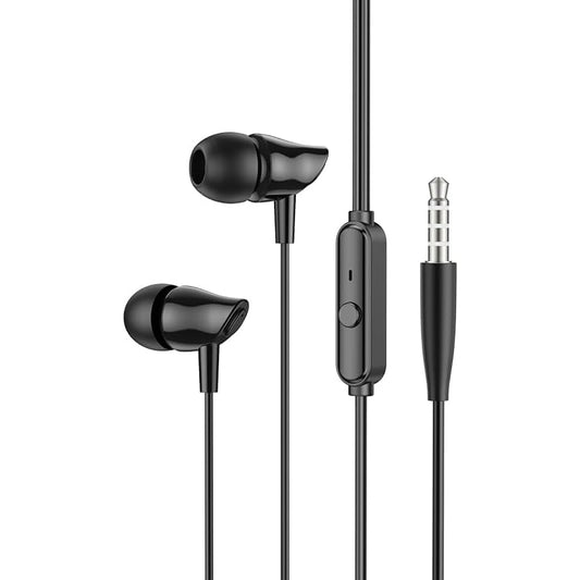 G-Power GP003 Joint Wired Control Earphones With Microphone And Multi Function Control Button Amazing To Play Music And Make Calls Compatible For Popular Phones 1.2 M - Black