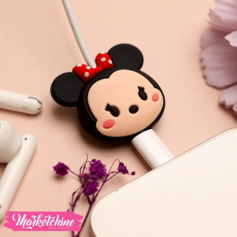 G-Power Silicone Cable Bite Protector Designed With Cute Cartoon Character Shaped For Charger Cable Protection - Multi Color