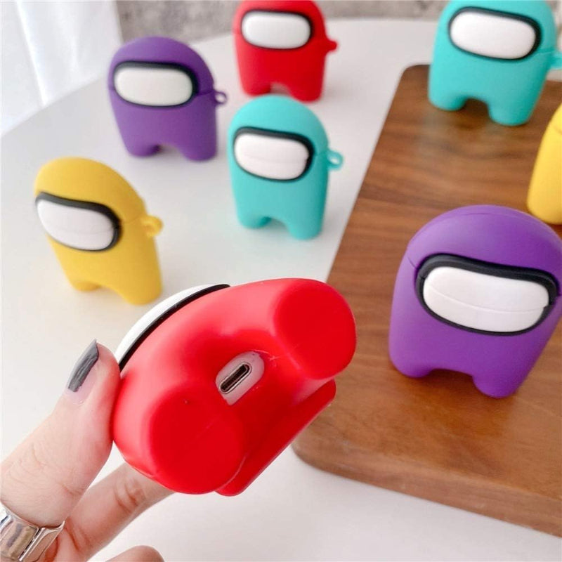 G-Power Silicone Full Cover Airpod Protective Case Designed With Cute Astronaut Shaped And Contains Ring Strap Suitable For Airpods Pro - Multi Color