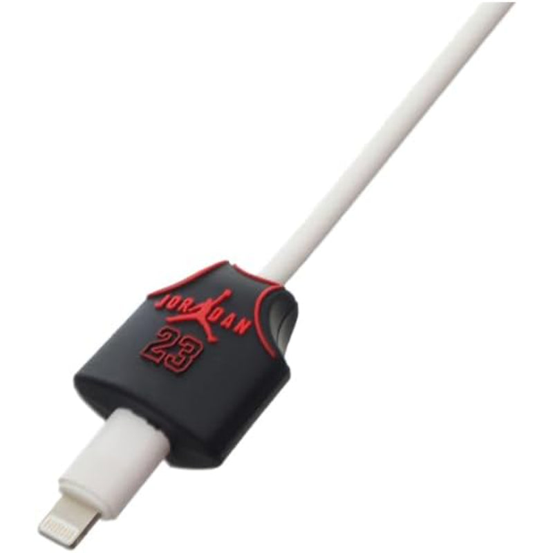 G-Power Silicone Cable Bite Protector Designed With Cute Sporting Tshirt Shaped For Charger Cable Protection - Black