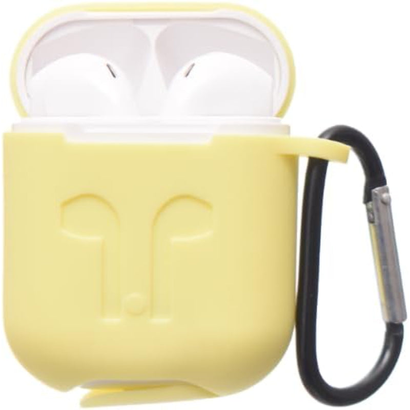 G-Power Silicone Airpod Protective Case Containing Safe Edges With Simple Design And Easy Install For Airpods 1/2 - Light Yellow