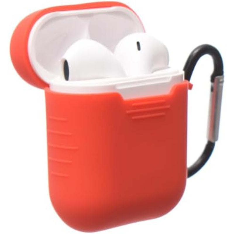 G-Power Silicone Airpod Protective Case Containing Safe Edges With Simple Design And Easy Install For Airpods 1/2 - Red