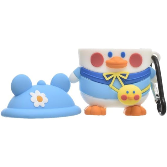 G-Power Silicone Full Cover Airpod Protective Case | Cute Duck Shape with Ring Strap for Airpods 1/2 - Multi Color