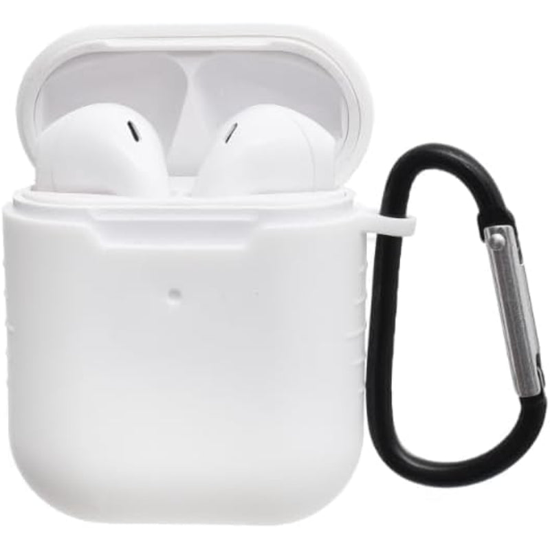 جراب حماية سيليكون لجهاز Airpod من G-Power يحتوي على حواف آمنة بتصميم بسيط وسهل التركيب لجهاز Airpods 1/2 - أبيض