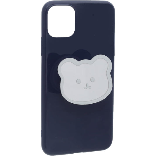 G-Power Plastic Finger Phone Holder | Cute Design, Easy and Practical Use - White/Silver