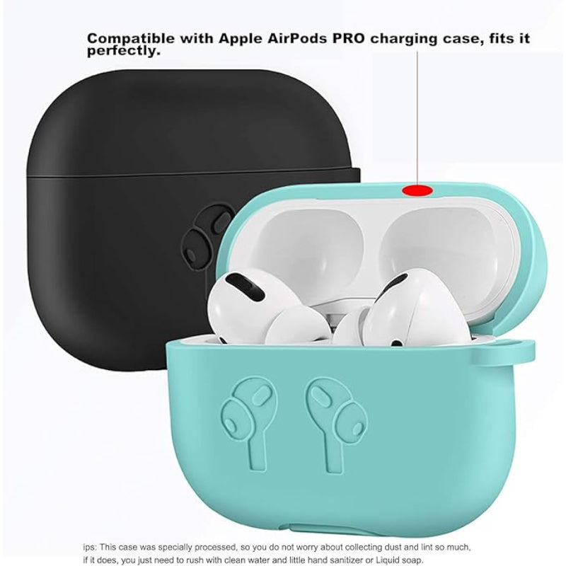 جراب حماية من السيليكون من G-Power لسماعات Airpods Pro يحتوي على حواف آمنة بتصميم بسيط وسهل التركيب - أخضر فاتح