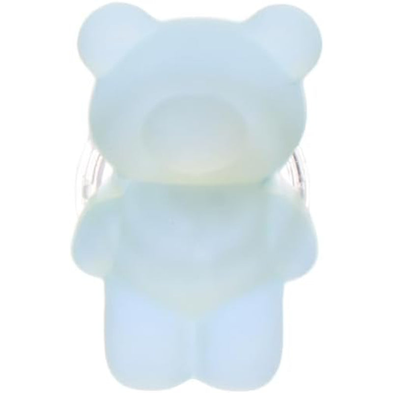 Hard Silicone Portable Finger Phone Holder Containing Teddy Bear Design With Gradient Colors And Practical For Mobile Phone - White