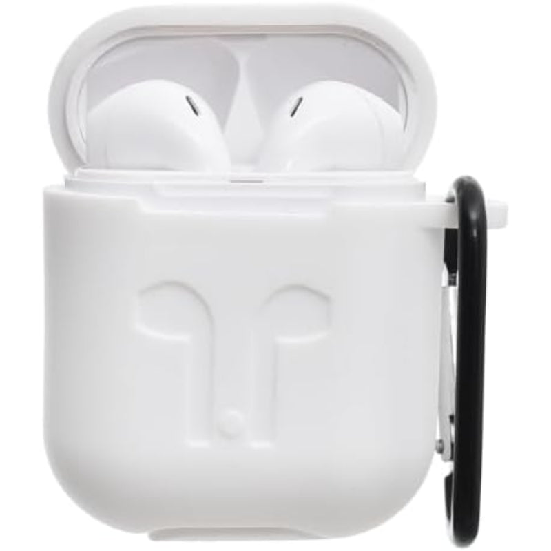 G-Power Silicone Airpod Protective Case Containing Safe Edges With Simple Design And Easy Install For Airpods 1/2 - White