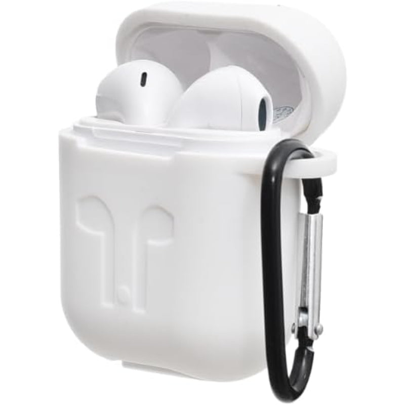 جراب حماية سيليكون لجهاز Airpod من G-Power يحتوي على حواف آمنة بتصميم بسيط وسهل التركيب لجهاز Airpods 1/2 - أبيض