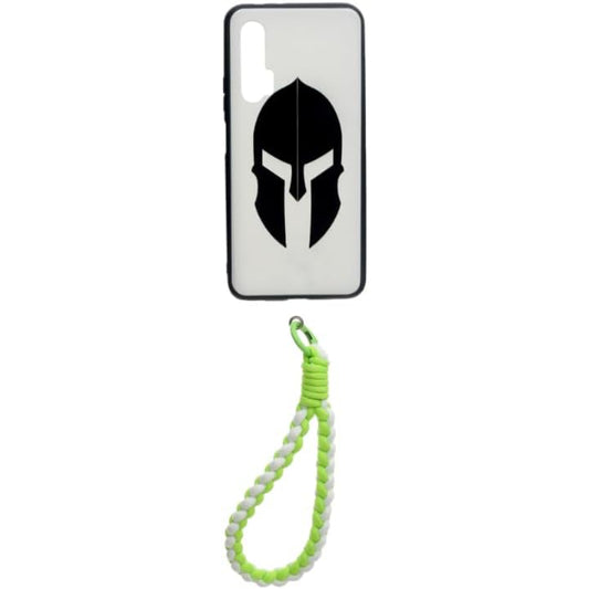 G-Power Fabric Modern Design Mobile Phone Lanyard With Silicone Anti-Lost Mobile Holder Card And Metal Key Ring For Multi Device Set Of 2 Pieces - White Lemon