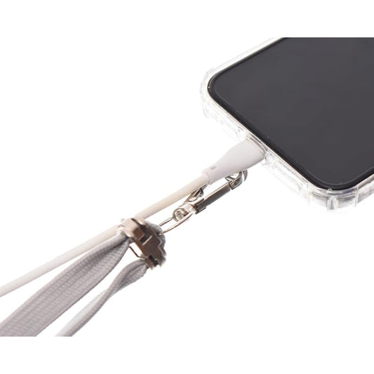 G-Power Cell Phone Lanyard Convenient and Comfortable Lanyard Easy to Use Neck Phone Holder Adjustable Length Phone Strap Crossbody With Clear Patch Fits All Mobile Phones - Light Grey