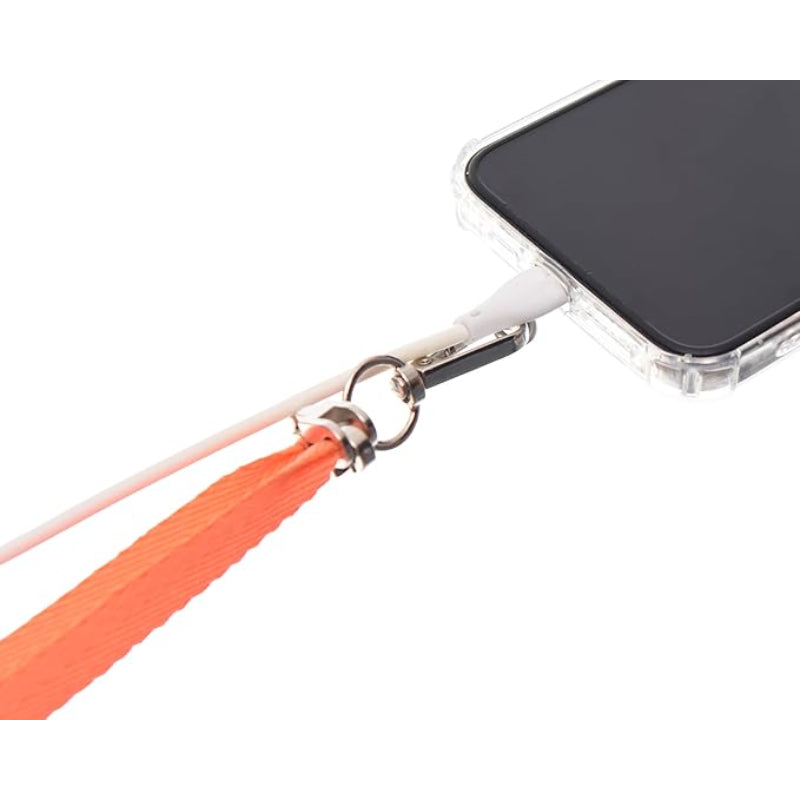 G-Power Cell Phone Lanyard Convenient and Comfortable Lanyard Easy to Use Neck Phone Holder Adjustable Length Phone Strap Crossbody With Clear Patch Fits All Mobile Phones - Orange