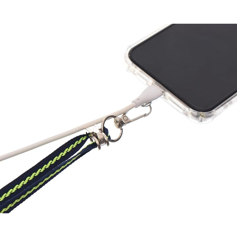 G-Power Cell Phone Lanyard Convenient and Comfortable Lanyard Easy to Use Neck Phone Holder Adjustable Length Phone Strap Crossbody With Clear Patch Fits All Mobile Phones - Navy Lemon