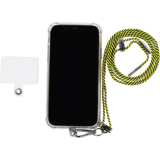 G-Power Cell Phone Lanyard Convenient and Comfortable Lanyard Easy to Use Neck Phone Holder Adjustable Length Phone Strap Crossbody With Clear Patch Fits All Mobile Phones - Yellow Green