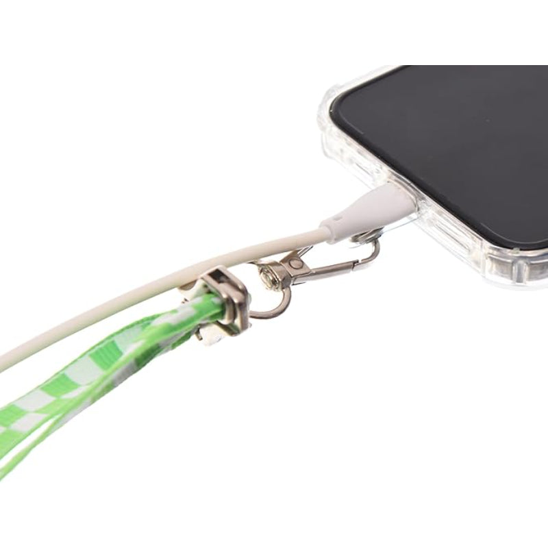 G-Power Cell Phone Lanyard Convenient and Comfortable Lanyard Easy to Use Neck Phone Holder Adjustable Length Phone Strap Crossbody With Clear Patch Fits All Mobile Phones - Green White