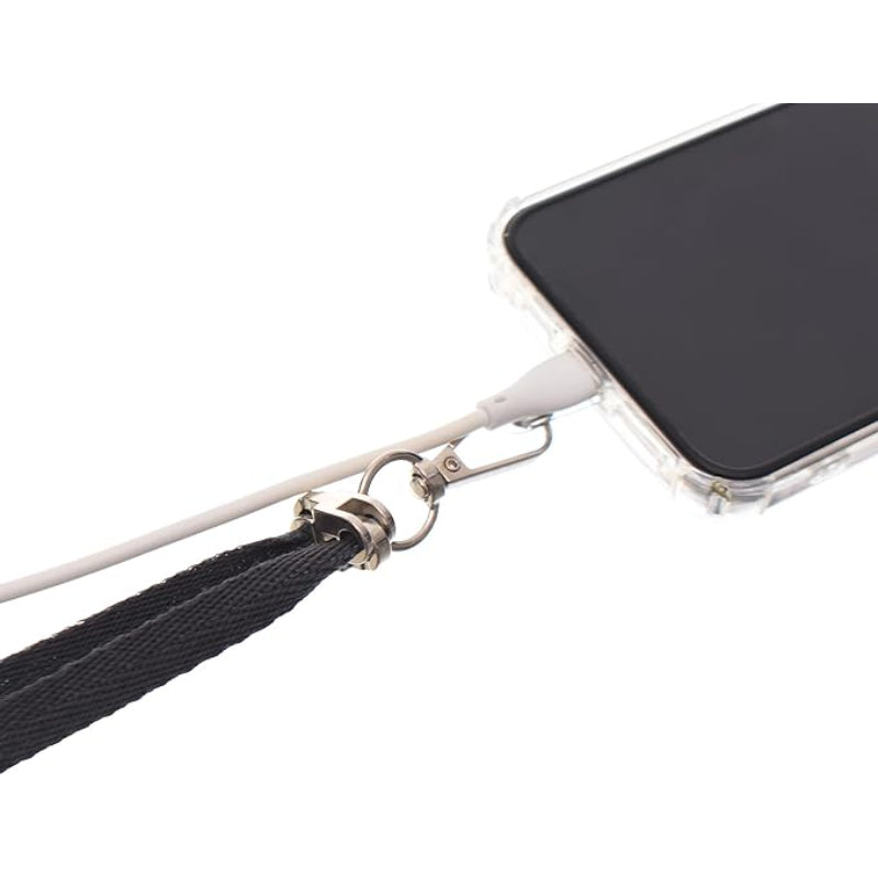 G-Power Cell Phone Lanyard Convenient and Comfortable Lanyard Easy to Use Adjustable Length Phone Strap with Clear Patch Fits All Mobile Phones - Grey