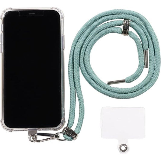 G-Power Cell Phone Lanyard Convenient and Comfortable Lanyard Easy to Use Neck Phone Holder Adjustable Length Phone Strap Crossbody With Clear Patch Fits All Mobile Phones - Turquoise