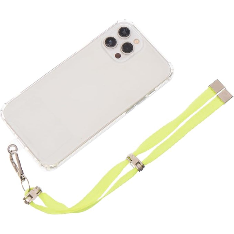 G-Power Cell Phone Convenient and Comfortable Lanyard Easy to Use Adjustable Length Phone Strap with Clear Patch Fits All Mobile Phones - Lemon