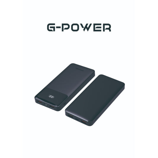 باور بانك G-Power GP-PB010 بمخرج Type-c ومدخل Micro بقوة 10000 مللي أمبير في الساعة 22.5 وات - أسود