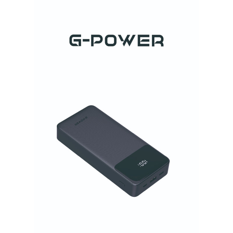 باور بانك G-Power GP-PB012 بمخرج Type-c ومدخل Micro بقوة 10000 مللي أمبير في الساعة 22.5 وات - أسود