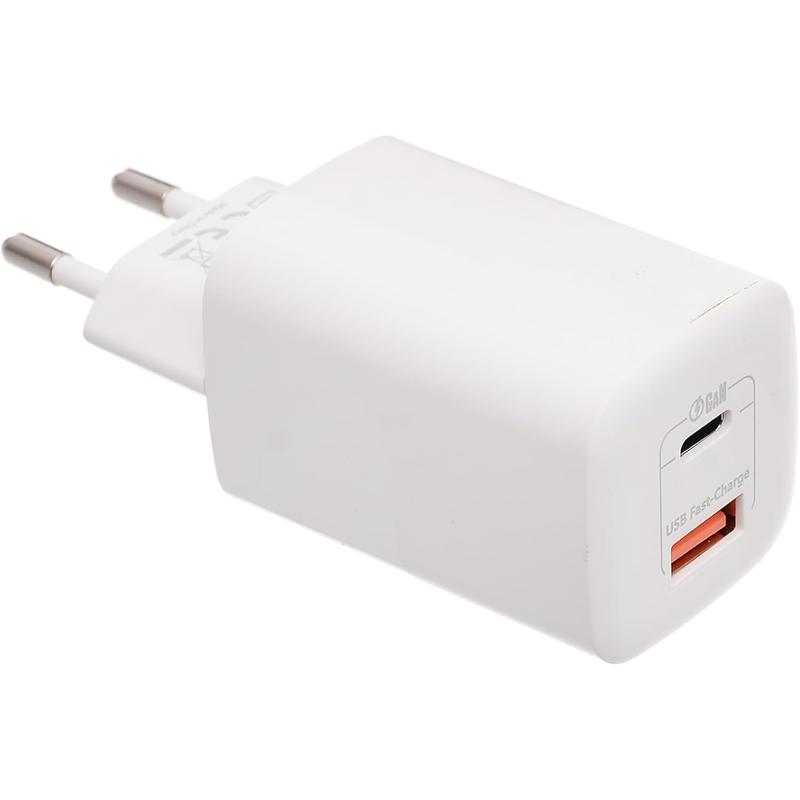 شاحن G-Power GP-C7 ثنائي USB بقوة 65 واط | USB-A وUSB-C، شحن سريع 3.0 - أبيض