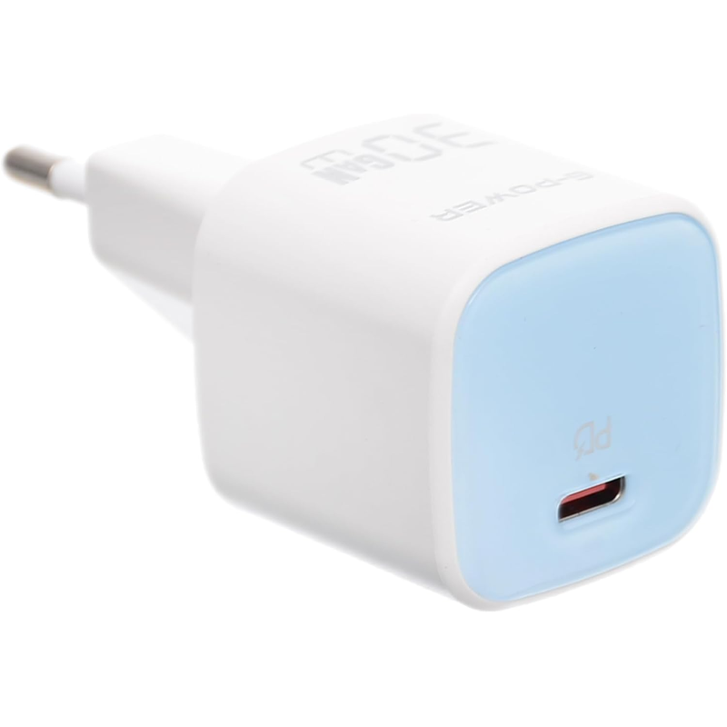 شاحن سريع G-Power GP-C28 بمنفذ USB-C من كوالكوم بقوة 30 واط - أزرق