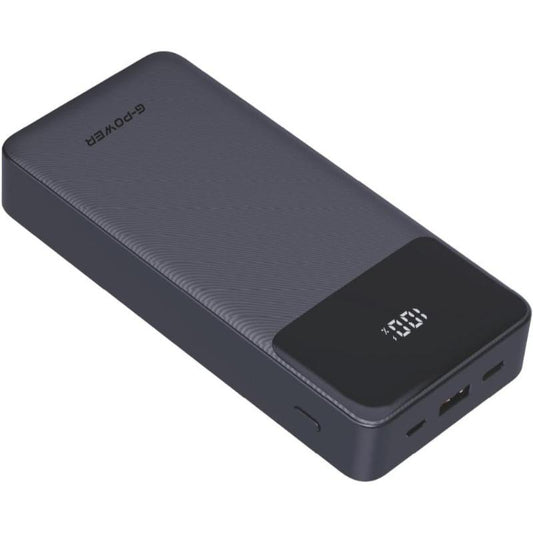 G-Power GP-PB011 Power Bank | 10,000mAh, LED Display, 3 Ports, Built-in Cables, 22.5W Quick Charge - Black